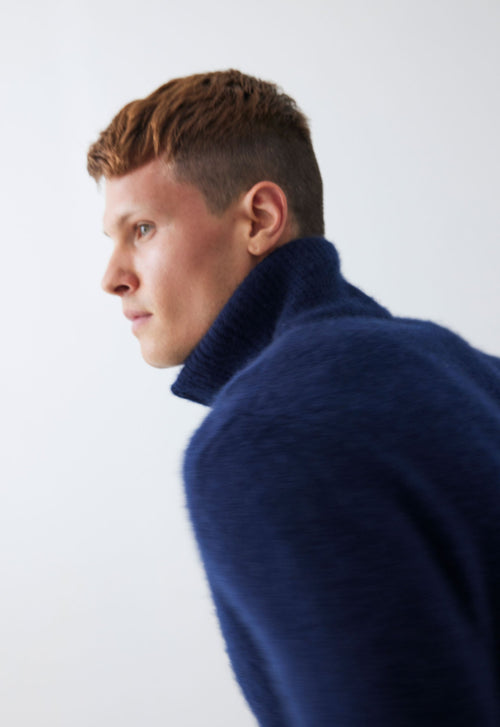 Jac+Jack Floss Wool Cashmere Sweater - Navy